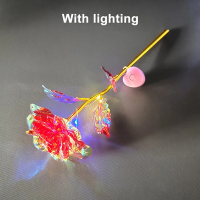 24K Umjetne ruže presvučene folijom, cvijeće LED cvijet, Valentinovo, dar za Majčin dan, festival, godišnjica, kreativni dar