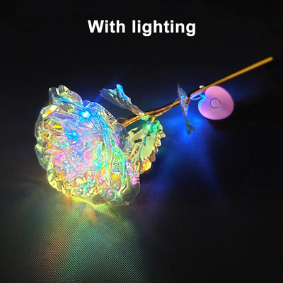 24K Umjetne ruže presvučene folijom, cvijeće LED cvijet, Valentinovo, dar za Majčin dan, festival, godišnjica, kreativni dar