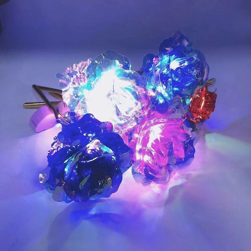 24K Umjetne ruže presvučene folijom, cvijeće LED cvijet, Valentinovo, dar za Majčin dan, festival, godišnjica, kreativni dar