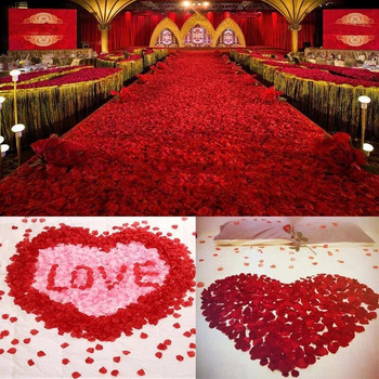 1000/3000pcs Εκπτώσεις Τριαντάφυλλο Πέταλο Γάμου Μεταξωτό Λευκά Πέταλα Διακόσμηση Γάμου Κόκκινο Ροζ πέταλο Τεχνητά λουλούδια Προμήθειες 50%