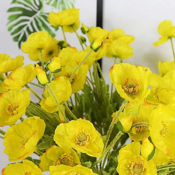Υψηλής ποιότητας Όμορφα τεχνητά λουλούδια από μετάξι παπαρούνας Ψεύτικο λουλούδι για πολυτελής διακόσμηση πάρτι σαλονιού γάμου σπιτιού Δωρεάν αποστολή