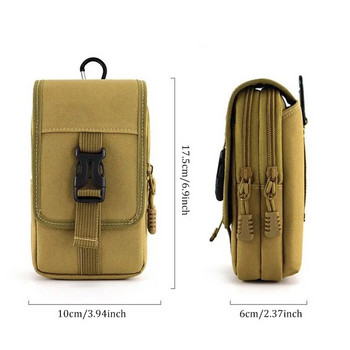 EDC Molle Bag Portmone Double Layer Outdoor Waterproof Military Waist Fanny Pack Мъжка чанта за телефон Къмпинг Лов Тактическа чанта за кръста