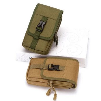 EDC Molle Bag Portmone Double Layer Outdoor Waterproof Military Waist Fanny Pack Мъжка чанта за телефон Къмпинг Лов Тактическа чанта за кръста