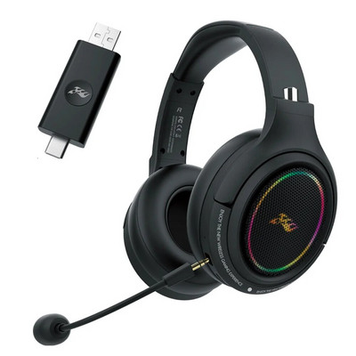 Bluetooth 2,4 GHz bežične slušalice za igranje s 2-u-1 ključem ENC AI glasovnim pozivom i mikrofonom za poništavanje buke za PS4 PC računalni igrač