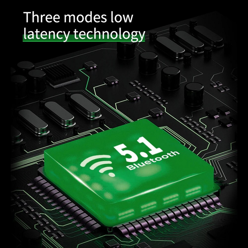 Bluetooth 2,4 GHz bežične slušalice za igranje s 2-u-1 ključem ENC AI glasovnim pozivom i mikrofonom za poništavanje buke za PS4 PC računalni igrač