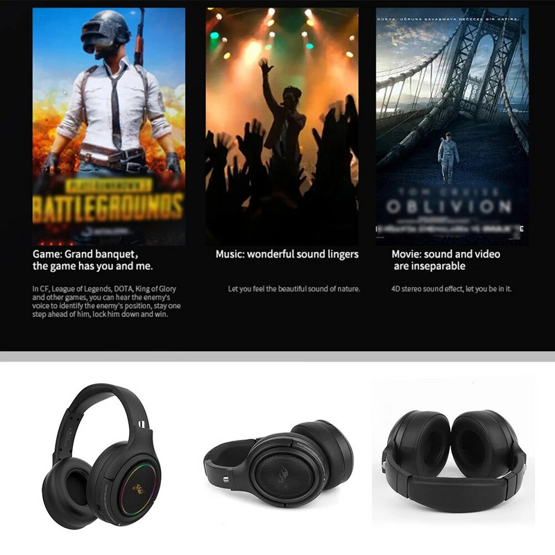 Bluetooth 2,4 GHz bežične slušalice za igranje s 2-u-1 ključem ENC AI glasovnim pozivom i mikrofonom za poništavanje buke za PS4 PC računalni igrač