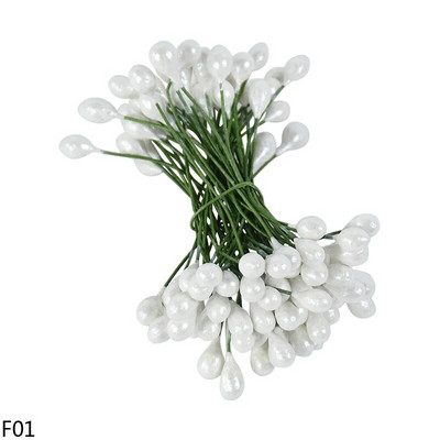 50db Mesterséges Bogyók Arany Ezüst Cseresznye Porzó Mini Hamis virágok Barkács koszorú Esküvői parti dekorációs kellékek
