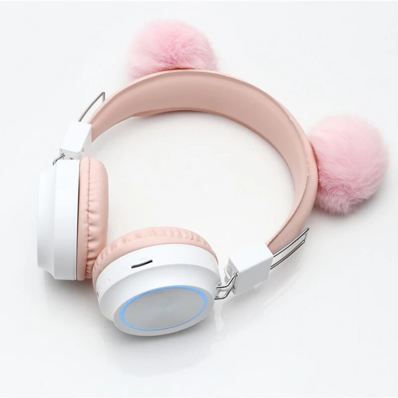 Crtani bežične slušalice s mikrofonom Djevojčice Glazba Stereo slušalice Računalo Telefon Slušalice Dječji poklon Bluetooth Halmet