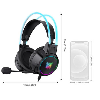 Слушалки Onikuma X15 Pro, кабелни компютърни слушалки, слушалки, слушалки за електронни спортове за игри Оборудване за компютърни игри