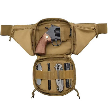 Tactical Gun Waist Holster Molle Pouch Waist Bag Πολυλειτουργικό Πακέτο εργαλείων αναρρίχησης εξωτερικού χώρου πεζοπορίας Πακέτο στρατιωτικής τσάντα μέσης