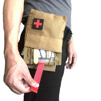 Τσάντα πρώτων βοηθειών υπαίθριου κυνηγιού Military EDC Pack Molle Tactical Waist Bag SOS Turniquet Medical Kit Σακίδιο πλάτης ζώνης μέσης