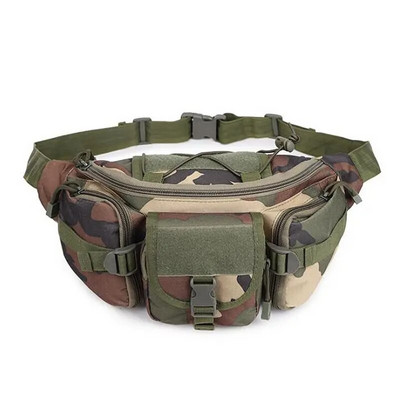 Katonai taktikai derék Fanny Pack Army Molle Bag Kis hátizsák szabadtéri túrázáshoz Kemping Vadásztáska Öv MOLLE Táska