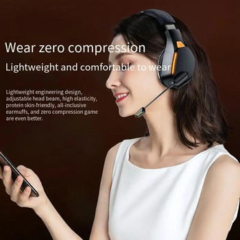 Нови безжични слушалки Слушалки за игри Слушалки за потискане на шума Слушалки за по-дълго възпроизвеждане с микрофон за мобилен телефон Компютър Лаптоп