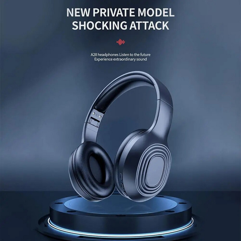 A28 bežične slušalice s mikrofonom za poništavanje buke dubokim basom Bluetooth stereo 5.2 HiFi slušalice za sportske igre za telefon računalo