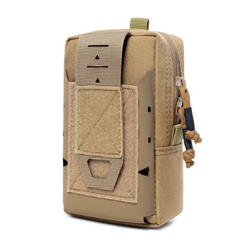 Στρατιωτική κυνηγετική πολυλειτουργική τσάντα υπαίθριων ταξιδιών σπορ τακτικής τσέπης καμουφλάζ τσάντα κινητού τηλεφώνου στρατιωτική τσάντα βεντάλιας νάιλον τσάντα