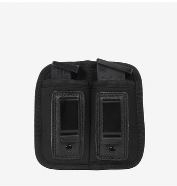 Висококачествена 1000D найлонова чанта за пистолет за пейнтбол 9 мм двойна чанта за списания MOLLE тактическа военна скрита чанта за колан за лов на пистолет
