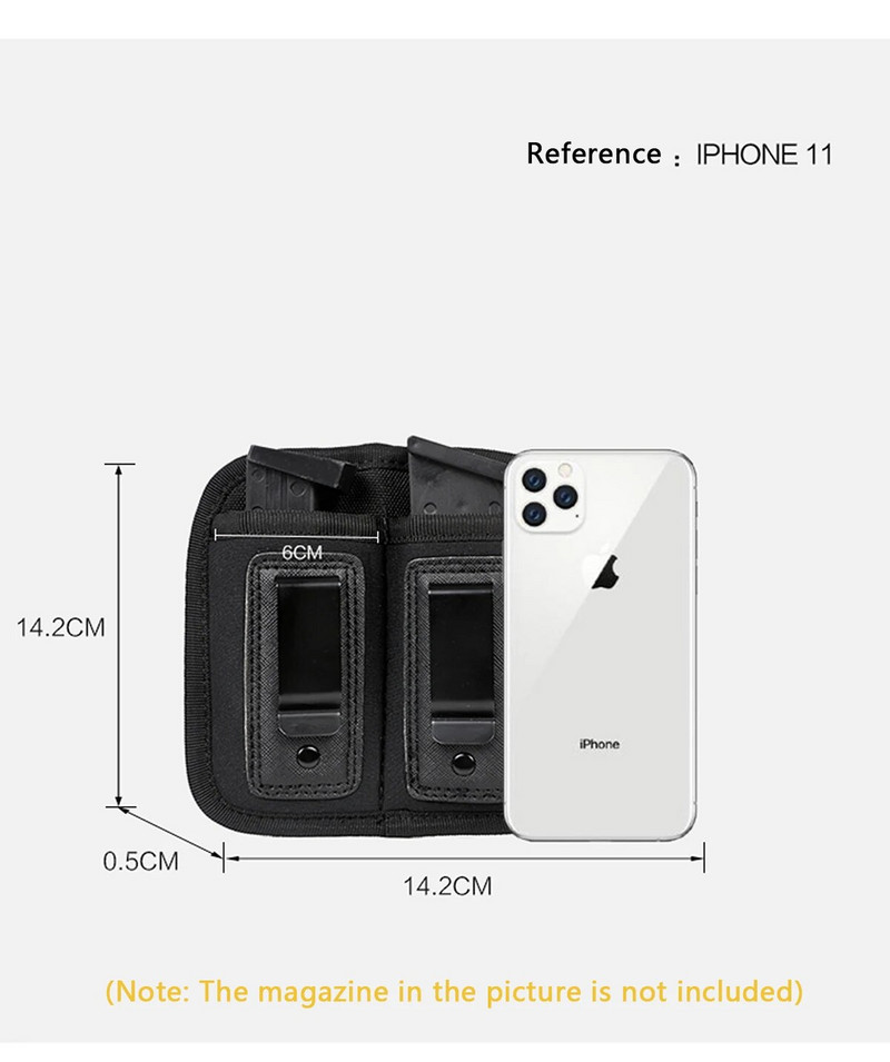 Visokokvalitetna 1000D najlonska torba za paintball pištolj 9 mm dvostruka MOLLE torba za spremnike taktička lovačka vojna skrivena torba za pojas