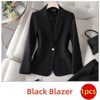 Elegantni ženski set od 2 dijela, crveni kaki, crni, plavi sako i hlače, uredska dama, novo u odgovarajućim grupama odijela za jesen-zimu 2023.