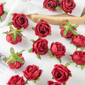 10 ΤΕΜ Τεχνητά λουλούδια Diy Candy Box Διακόσμηση σπιτιού Χριστουγεννιάτικα Διακοσμητικά Στέφανα Γάμου Κήπος Τριαντάφυλλα Αψίδα Μεταξωτός Καρπός Νύφης