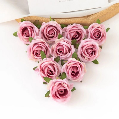 10PCS Umjetno cvijeće Diy Kutija za slatkiše Kućni dekor Božićni ukrasni vijenci Vjenčane zabave Vrtne ruže Luk Svila Nevjesta Zapešće