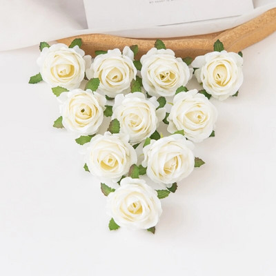 10PCS Umjetno cvijeće Diy Kutija za slatkiše Kućni dekor Božićni ukrasni vijenci Vjenčane zabave Vrtne ruže Luk Svila Nevjesta Zapešće