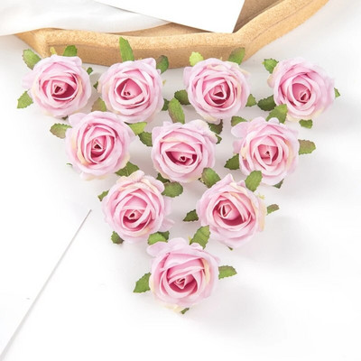 10PCS Umjetno cvijeće Diy Kutija za slatkiše Kućni dekor Božićni ukrasni vijenci Vjenčane zabave Vrtne ruže Luk Svila Nevjesta Zapešće