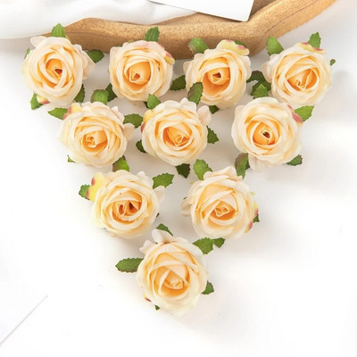 10PCS Umjetno cvijeće Diy Kutija za slatkiše Kućni dekor Božićni ukrasni vijenci Vjenčane zabave Vrtne ruže Luk Svila Nevjesta Zapešće