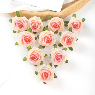 10PCS Umjetno cvijeće Diy Kutija za slatkiše Kućni dekor Božićni ukrasni vijenci Vjenčane zabave Vrtne ruže Luk Svila Nevjesta Zapešće