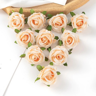 10PCS Umjetno cvijeće Diy Kutija za slatkiše Kućni dekor Božićni ukrasni vijenci Vjenčane zabave Vrtne ruže Luk Svila Nevjesta Zapešće