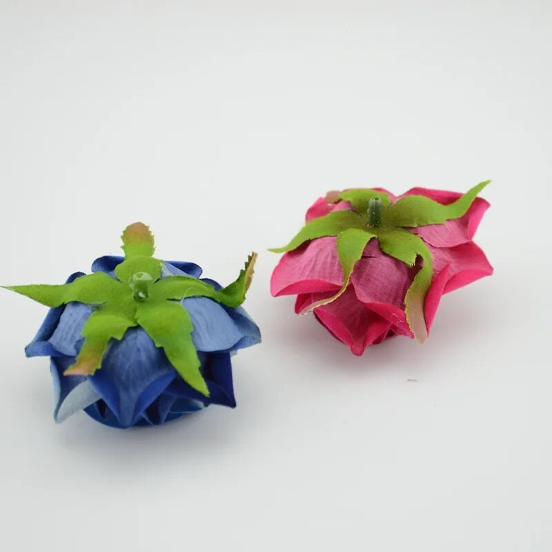 5/10 ΤΕΜ Τεχνητά λουλούδια 6cm Μεταξωτά τριαντάφυλλα Νυφικό Υλικό καρπού Διακόσμηση σπιτιού για αυτοκίνητο γάμου Διακοσμητικά Scrapbooking Craft Flores