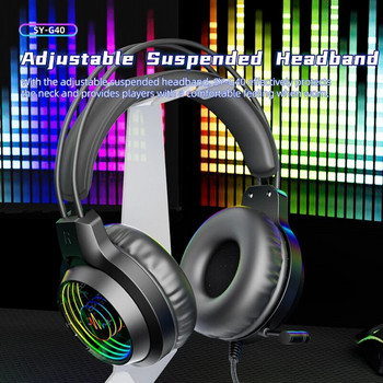 2023 Нови SY-G40 Гейминг слушалки с котешко ухо Компютърни студентски слушалки Слушалки Слушалки с кабелни игри