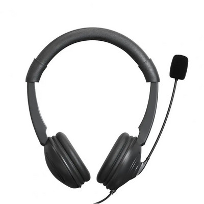 Vadu austiņas Noderīgas trokšņu samazināšanas skaļuma regulējamas universālas vadu austiņas ar mikrofona datora piederumiem