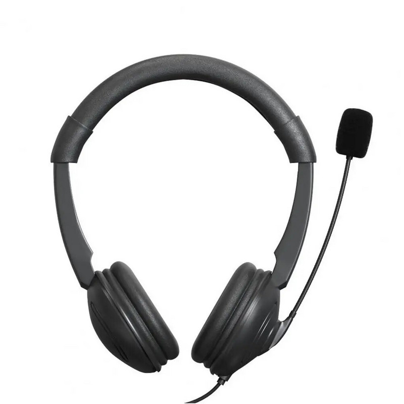 Vadu austiņas Noderīgas trokšņu samazināšanas skaļuma regulējamas universālas vadu austiņas ar mikrofona datora piederumiem