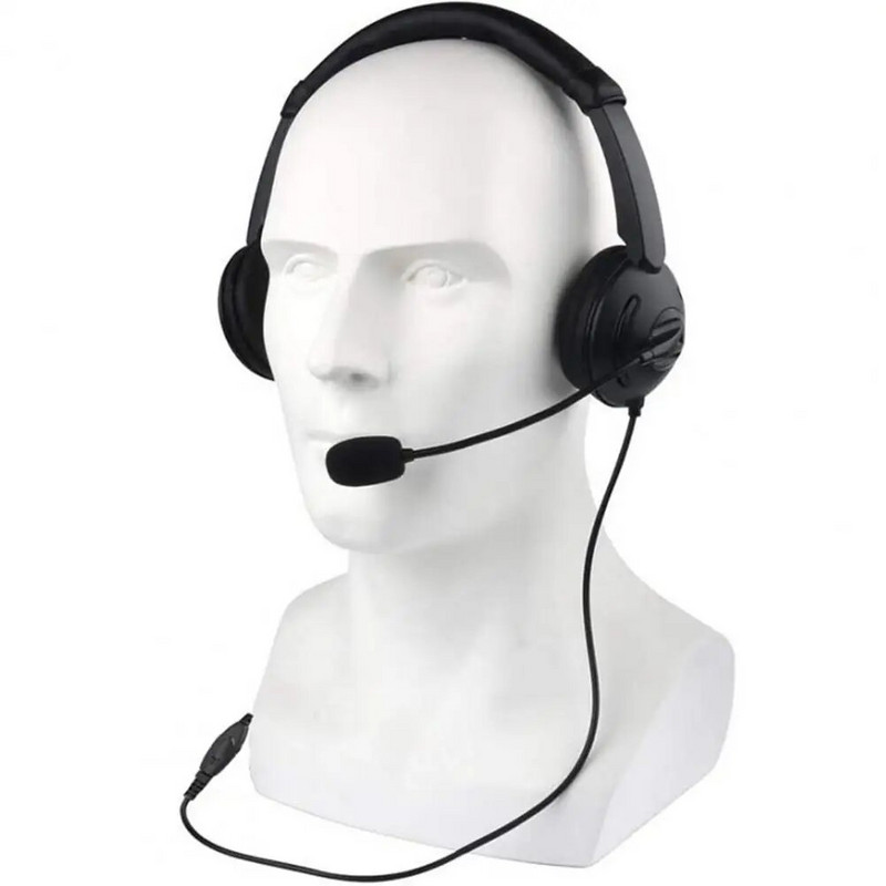 Vadu austiņas Noderīgas trokšņu samazināšanas skaļuma regulējamas universālas vadu austiņas ar mikrofona datora piederumiem