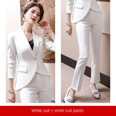 2023. aasta uus naiste ülikonna bleiser ja püksid, 2 osa, elegantsed luksuslikud kontorirõivaste pükstekomplektid, tipptasemel moekomplektid.