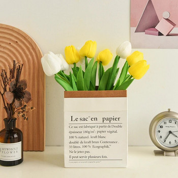 3/5/10 τεμ. Tulip Flower Artificial Tulip Bouquet αφρός PE Ψεύτικο λουλούδι για διακόσμηση τελετής γάμου Μπουκέτο κήπου σπιτιού