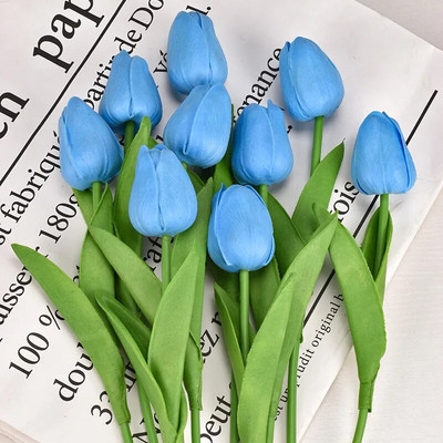 3/5/10db Tulipán virág mesterséges tulipán csokor PE hab Hamis virág esküvői ceremónia dekoráció otthoni kerti csokor