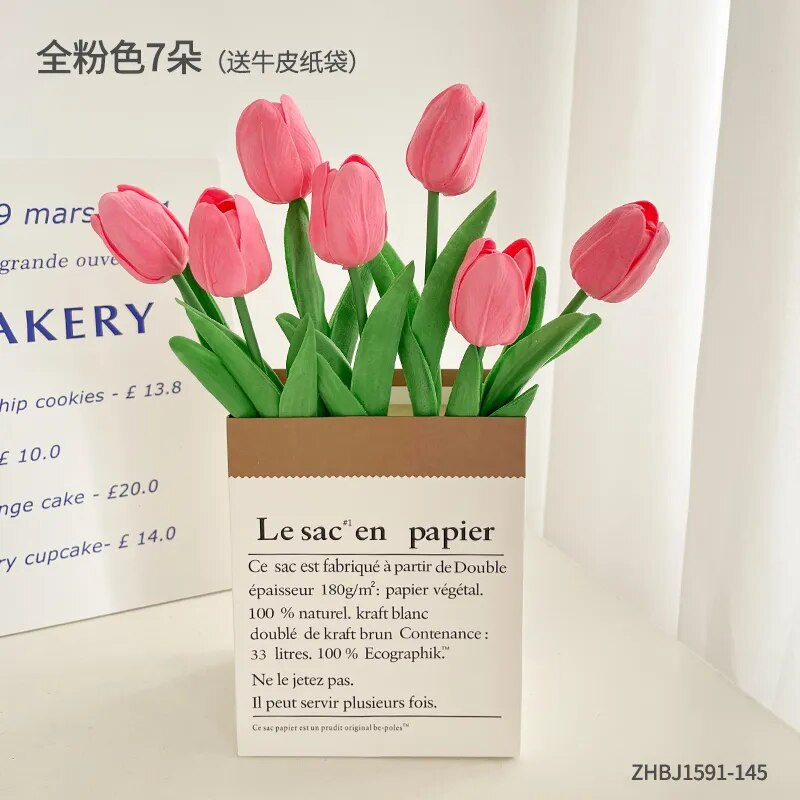 3/5/10db Tulipán virág mesterséges tulipán csokor PE hab Hamis virág esküvői ceremónia dekoráció otthoni kerti csokor