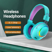 Udobne RGB Breathing Light kompatibilne Bluetooth 5.1 slušalice za igranje za računalo