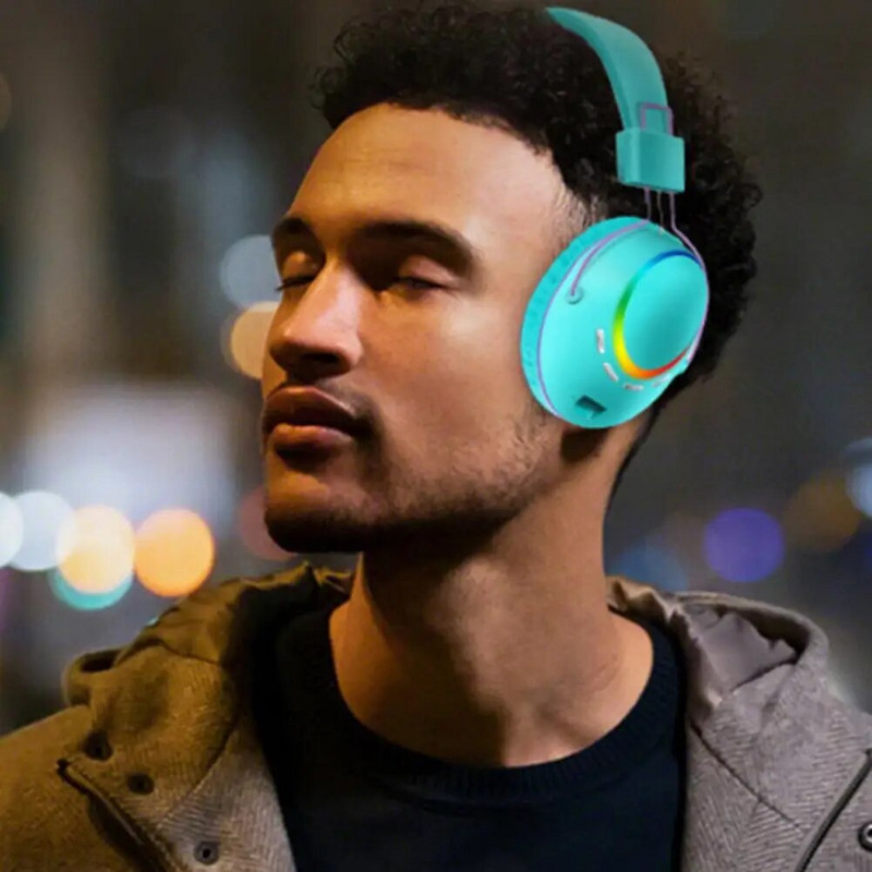 Udobne RGB Breathing Light kompatibilne Bluetooth 5.1 slušalice za igranje za računalo