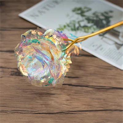 1 kom Umjetno cvijeće Folija Cvijet ruže Pokloni za Valentinovo 24k pozlaćena zlatna ruža traje vječno Ljubavni cvijet za ženu