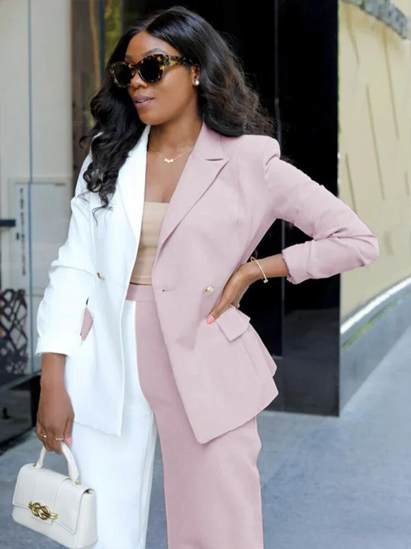 Σετ δύο τεμαχίων Γυναικείο σακάκι ανοιξιάτικο φθινόπωρο Κοστούμι γραφείου Γυναικείο μακρυμάνικο κοστούμι Top Fashion Σετ παντελόνι Casual Σετ Blazer