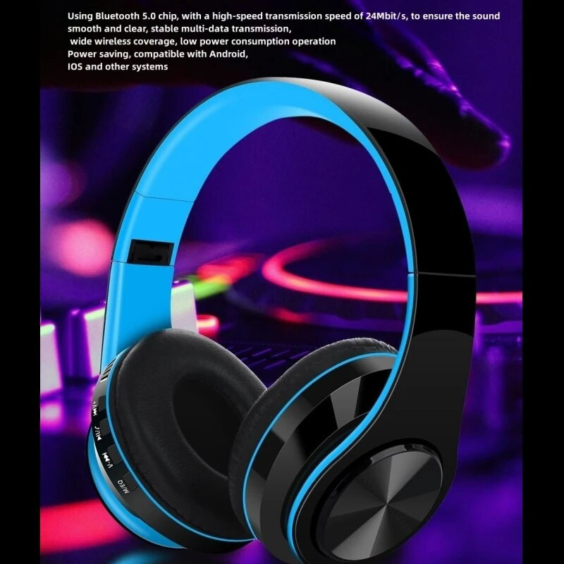 Austiņas Bluetooth5.0 Wireless Plug-in Call Salokāms Mobilais telefons Dators Pieejamas piecas krāsas