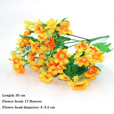 Geltona veislė rudens netikra arbata rožė bijūnas šilkinė gėlė rudens gerbera ramunė netikra gėlė plastikinė "pasidaryk pats" vestuvių namų aksesuarai