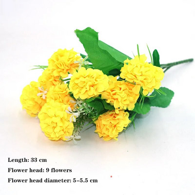 Geltona veislė rudens netikra arbata rožė bijūnas šilkinė gėlė rudens gerbera ramunė netikra gėlė plastikinė "pasidaryk pats" vestuvių namų aksesuarai