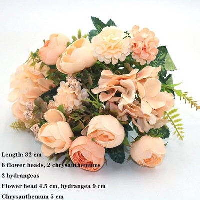 Geltona veislė rudens netikra arbata rožė bijūnas šilkinė gėlė rudens gerbera ramunė netikra gėlė plastikinė "pasidaryk pats" vestuvių namų aksesuarai