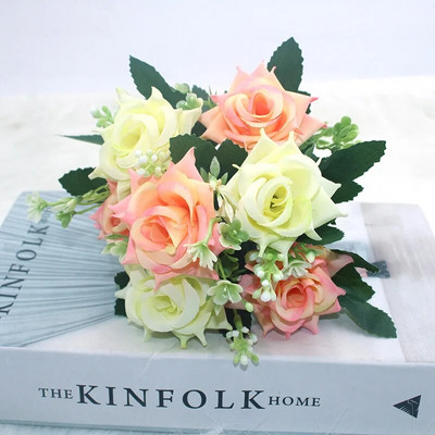 Geltona veislė rudens netikra arbata rožė bijūnas šilkinė gėlė rudens gerbera ramunė netikra gėlė plastikinė "pasidaryk pats" vestuvių namų aksesuarai