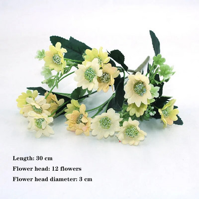 Geltona veislė rudens netikra arbata rožė bijūnas šilkinė gėlė rudens gerbera ramunė netikra gėlė plastikinė "pasidaryk pats" vestuvių namų aksesuarai