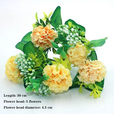 Geltona veislė rudens netikra arbata rožė bijūnas šilkinė gėlė rudens gerbera ramunė netikra gėlė plastikinė "pasidaryk pats" vestuvių namų aksesuarai