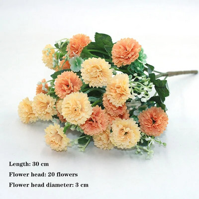 Geltona veislė rudens netikra arbata rožė bijūnas šilkinė gėlė rudens gerbera ramunė netikra gėlė plastikinė "pasidaryk pats" vestuvių namų aksesuarai